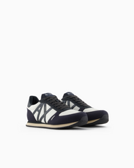 Armani Exchange Men’s Sneakers ECO-SUEDE Navy/Jet Set/Off-White ARMANI EXCHANGE