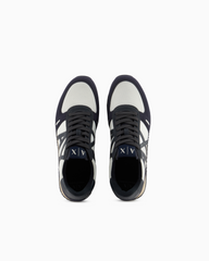 Armani Exchange Men’s Sneakers ECO-SUEDE Navy/Jet Set/Off-White ARMANI EXCHANGE
