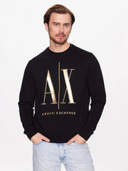 Armani Exchange Sweatshirt 8NZMPQ ZJ1ZZ 1200 Black Regular Fit