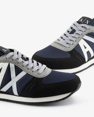 Armani Exchange Men?s Sneakers ECO-SUEDE Black???