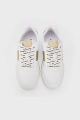 Armani Exchange Women’s Sneakers – White with Perforated Design