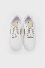 Armani Exchange Women’s Sneakers – White with Perforated Design ARMANI EXCHANGE