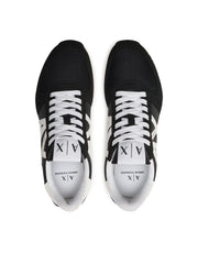 Armani Exchange Men’s Sneakers ECO-SUEDE Black+White