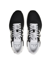 Armani Exchange Men’s Sneakers ECO-SUEDE Black+White ARMANI EXCHANGE
