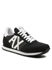 Armani Exchange Men’s Sneakers ECO-SUEDE Black+White