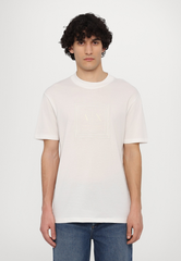 Armani Exchange Men's Regular T-shirt Off-White