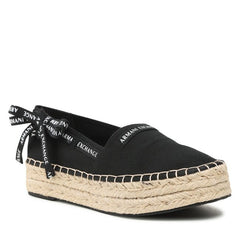 Armani Exchange Women’s Espadrilles – Summer-Ready Logo Flat Soles