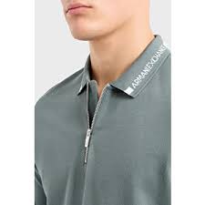 Armani exchange zipped polo shirt