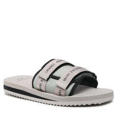 Armani Exchange Men’s Slides Fog Grey Textured Comfort