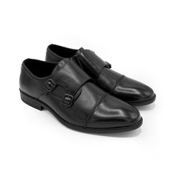 Kenneth Cole Reaction-Tanner Double Monk Strap Men Shoes Black Kenneth Cole Reaction