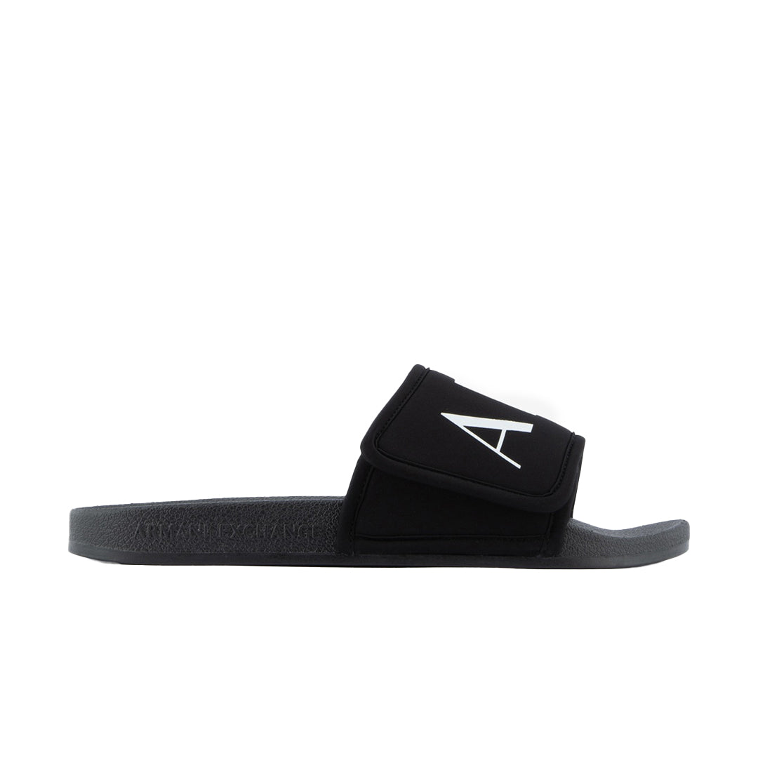 Slider slippers with logo Black/Op-White ARMANI EXCHANGE