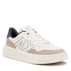Armani Exchange Women’s Sneakers – Off White & Beige Everyday Wear