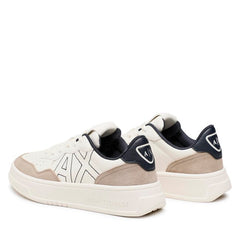 Armani Exchange Women’s Sneakers – Off White & Beige Everyday Wear