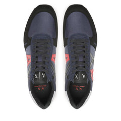 Armani Exchange Men?s Sneakers ECO-SUEDE Navy?