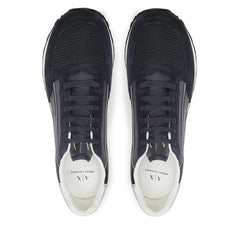 Armani Exchange Men’s Suede Sneakers Navy/Silver ARMANI EXCHANGE