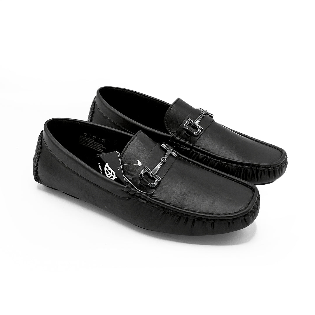 Kenneth Cole Reaction-Bobby Buckle Slip On Black Men Shoes Kenneth Cole Reaction