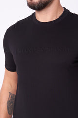 ARMANI EXCHANGE Black cotton T-shirt