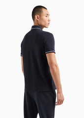 ARMANI EXCHANGE REGULAR FIT POLO SHIRT IN ICON PROJECT PIQUET NAVY ARMANI EXCHANGE