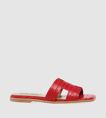 Steve Madden Women-HADLEIGH Square Toe Flat Sandal