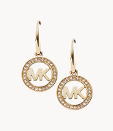 Gold-Tone MK Logo Drop earing's