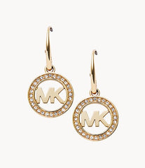 Gold-Tone MK Logo Drop earing's
