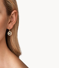 Gold-Tone MK Logo Drop earing's