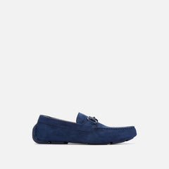 Kenneth Cole Men Shoes-DAWSON VEGAN SUEDE HORSEBIT DRIVER NAVY Kenneth Cole