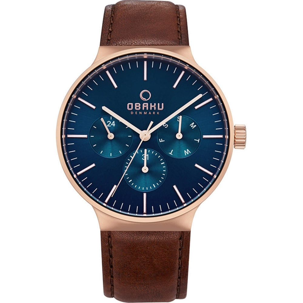 Obaku Mos Amber Men's Wristwatch V229GMVLRN Obaku