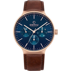 Obaku Mos Amber Men's Wristwatch V229GMVLRN Obaku