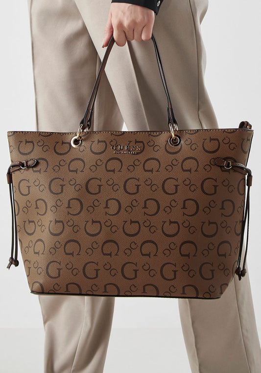 Guess Tote Handbag with Double Handle and Zip Closure