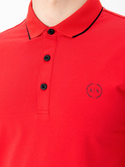 Armani Exchange Men's polo shirt LIPSTICK RED 8NZF70