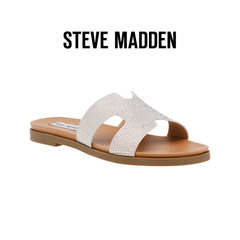 Steve Madden Women-HOLLYWOOD-R RHINESTONE Slide Sandal