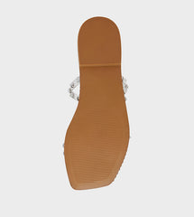 Steve Madden Women-BONDDI Embellished Open Toe Flat Sandal