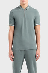 Armani exchange zipped polo shirt