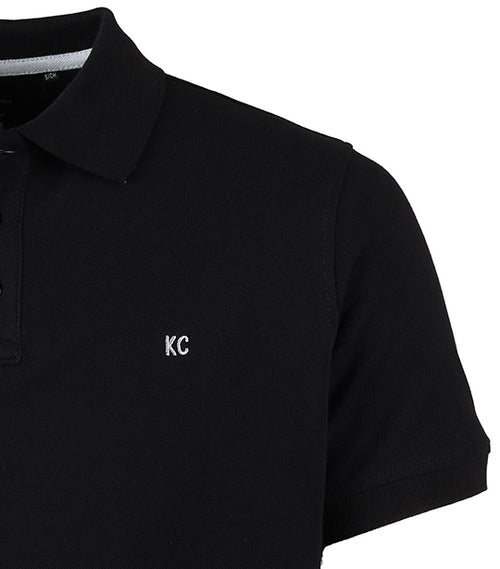 Kenneth Cole Polo Shirt-Pique Black