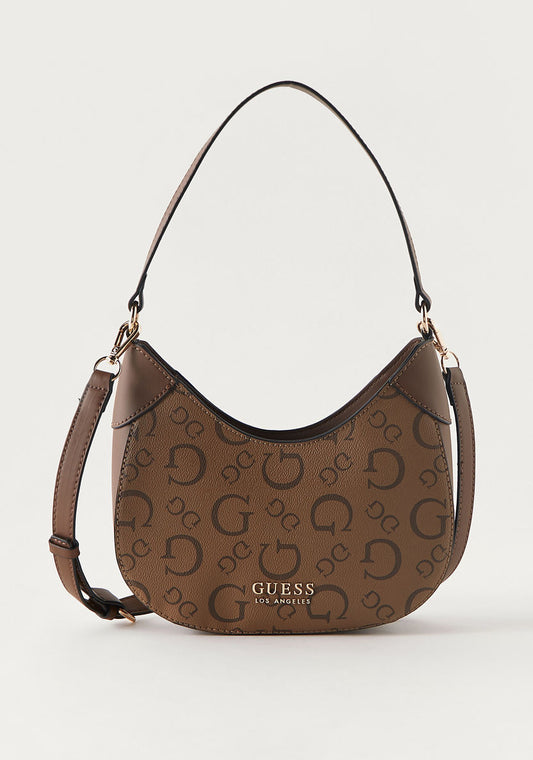 Guess All-Over Floral Print Mini Crossbody Bag with Zip Closure