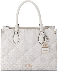 Guess Handbag Factory Holden Quilted Tote, White, One Size SG861424