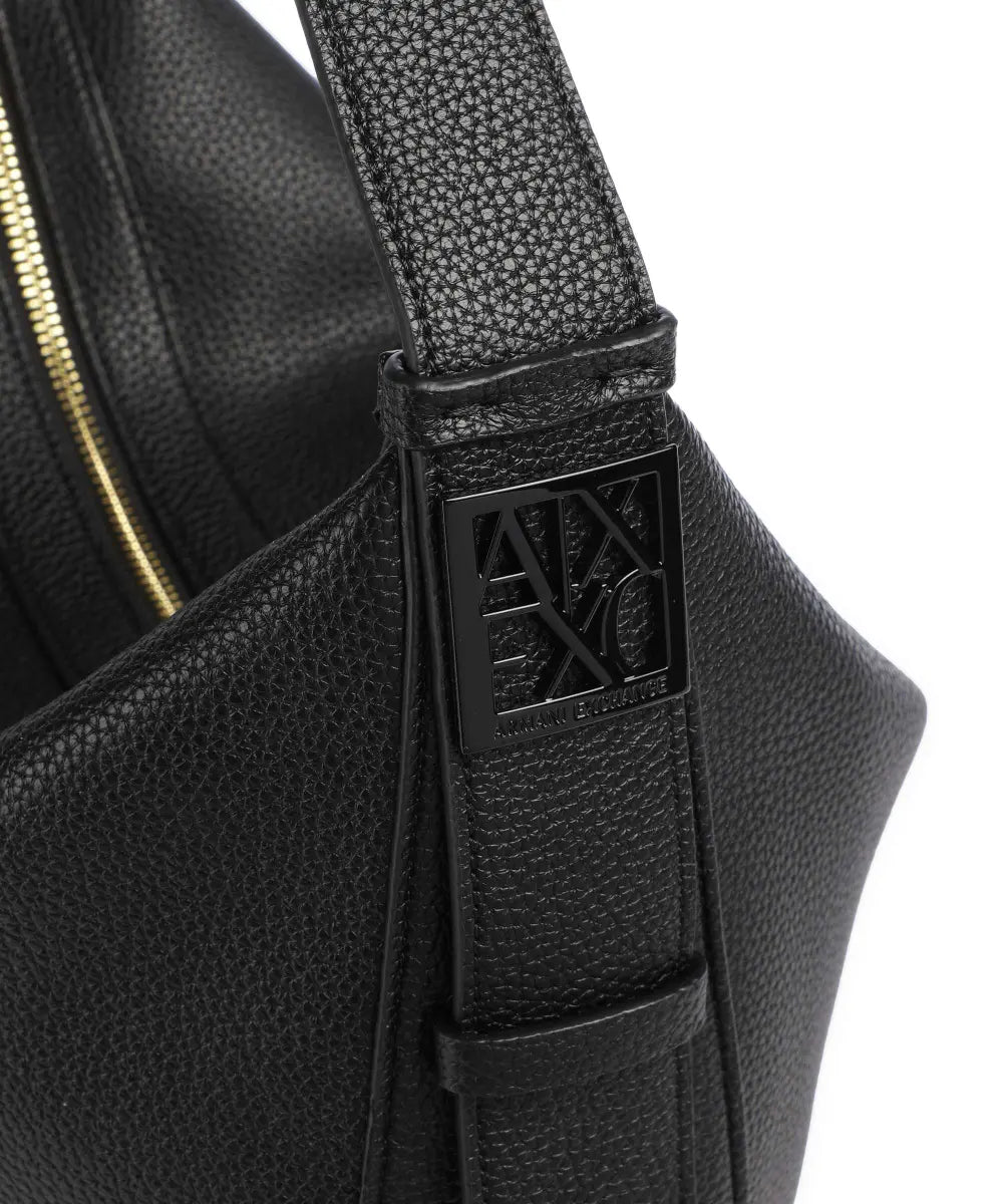 Armani Exchange Susie M Hobo bag imitation leather black