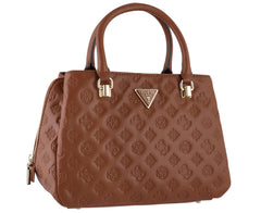 Guess Handbag-La Femme Small Girlfriend Satchel Bag w/ Purse - Cognac