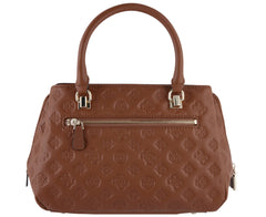 Guess Handbag-La Femme Small Girlfriend Satchel Bag w/ Purse - Cognac
