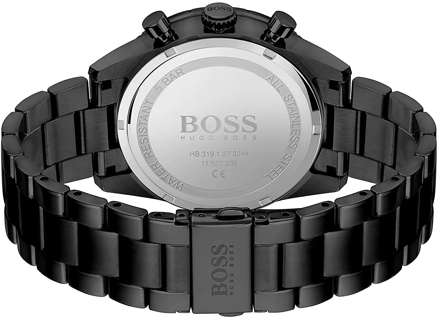 Hugo Boss Men’s Quartz Stainless Steel Black Dial 44mm Watch 1513854