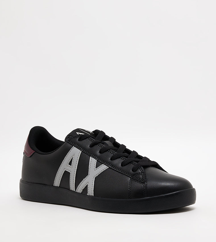 ARMANI EXCHANGE, Leather sports shoes with logo