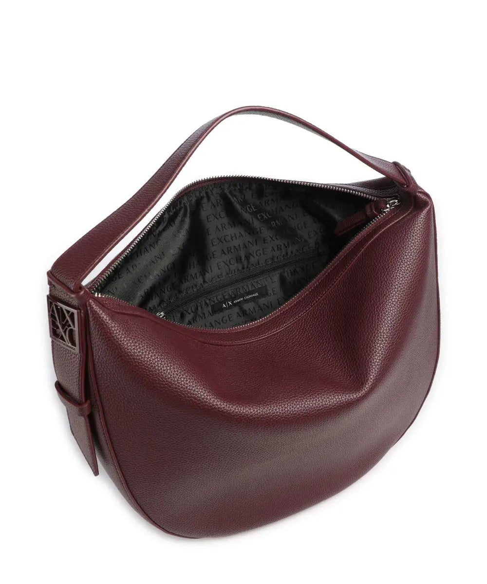 Armani Exchange Susie M Hobo bag imitation leather Whisky
