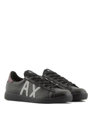 ARMANI EXCHANGE, Leather sports shoes with logo