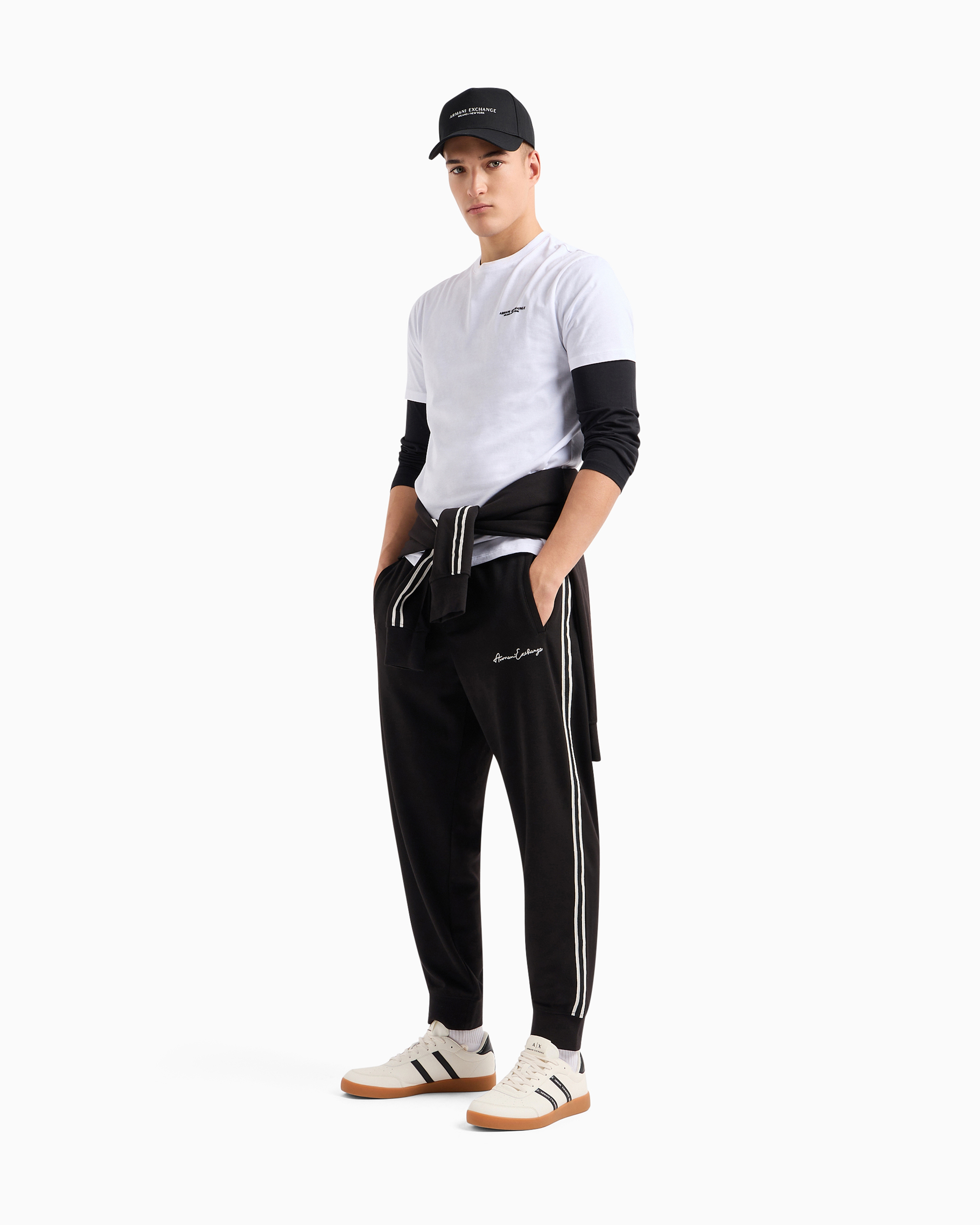 Armani Exchange Regular fit T-shirt with logo Off-White