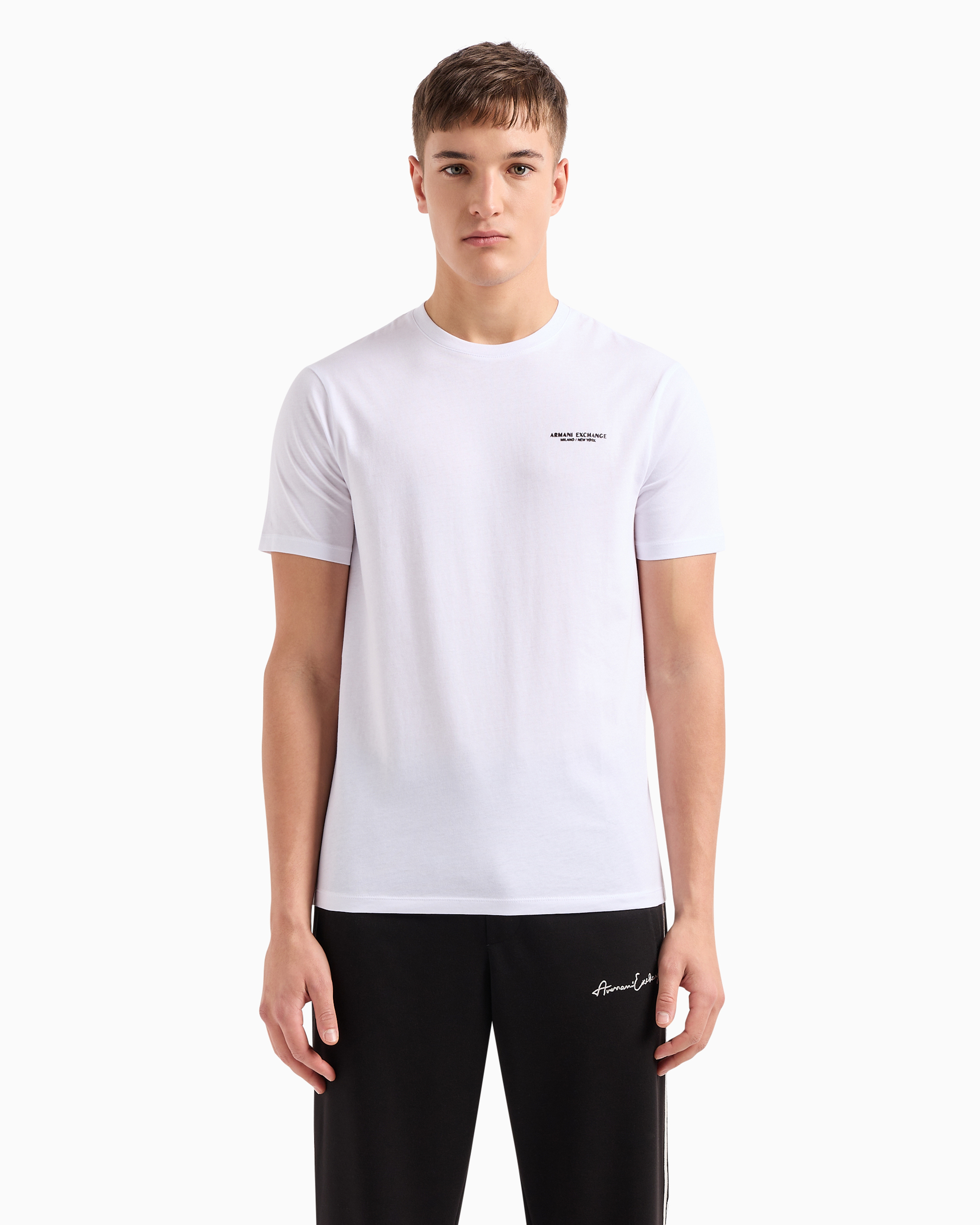 Armani Exchange Regular fit T-shirt with logo Off-White
