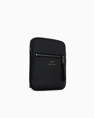 Armani Exchange Semi-rigid flat shoulder bag with external pocket