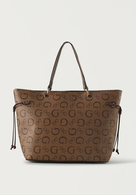 Guess Tote Handbag with Double Handle and Zip Closure