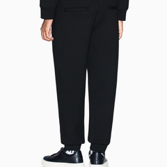 Armani Exchange men’s black drawstring joggers in jersey fabric