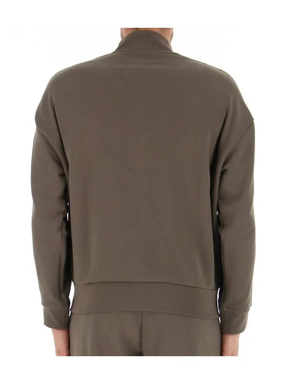 Armani Exchange khaki sweatshirt da uomo regular fit in cotone